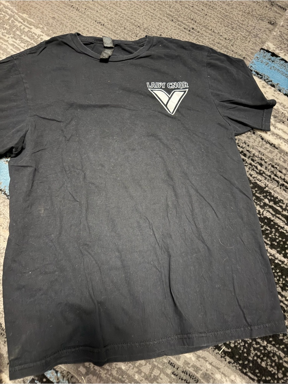 Active USA Black Short Sleeve Tee with White Logo